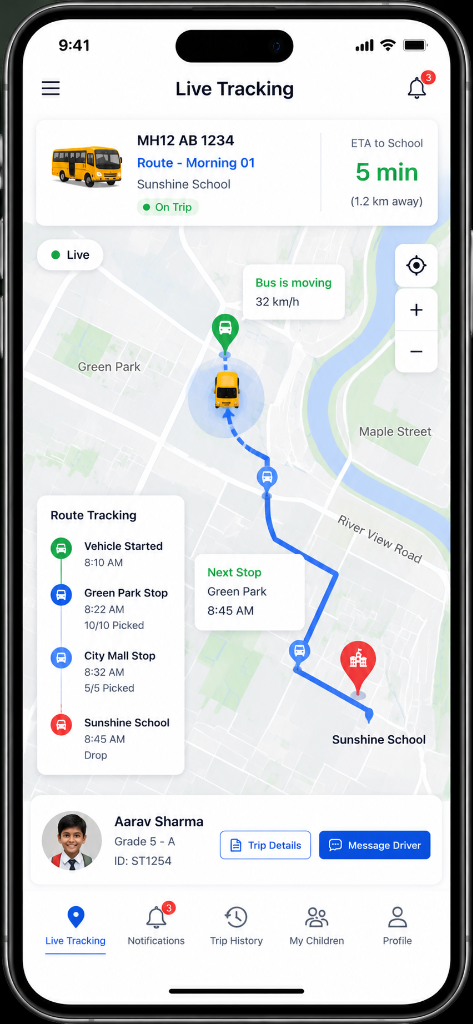 WheelsTracker Live GPS Tracking Smartphone Mockup